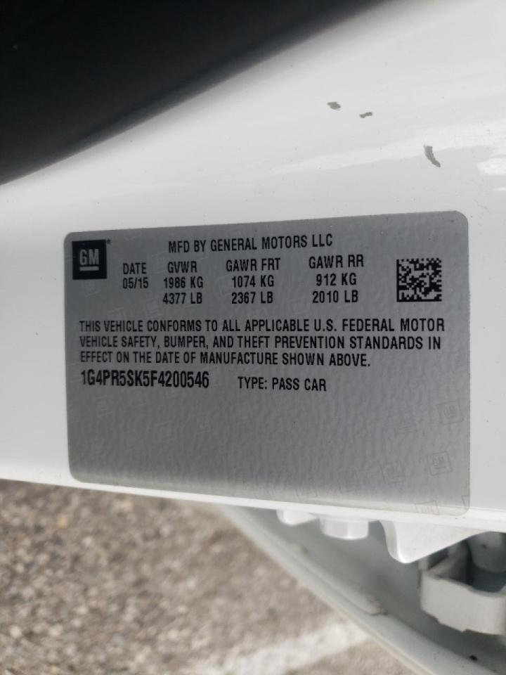 Photo 10 from auction – 2015 BUICK VERANO CON with VIN 1G4PR5SK5F4200546