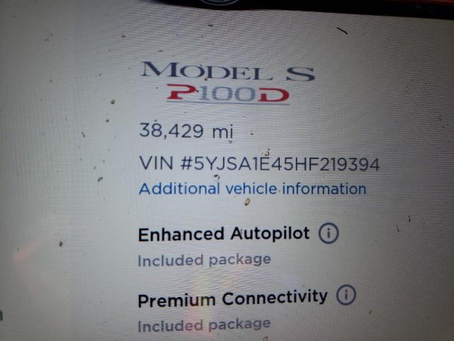 Photo 8 from auction – 2017 TESLA MODEL S with VIN 5YJSA1E45HF219394