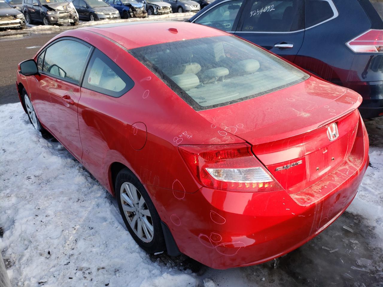 Photo 3 from auction – 2012 HONDA CIVIC EXL with VIN 2HGFG3B91CH009990