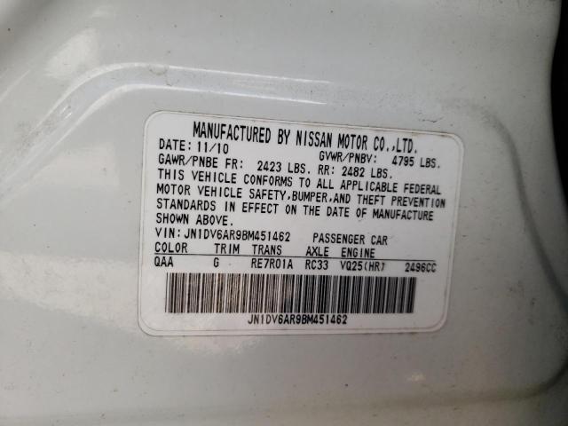 Photo 10 from auction – 2011 INFINITI G25 with VIN JN1DV6AR9BM451462