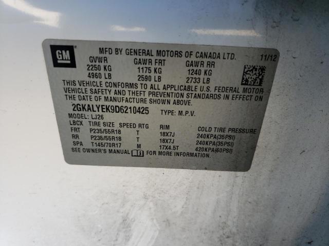 Photo 10 from auction – 2013 GMC TERRAIN DE with VIN 2GKALYEK9D6210425