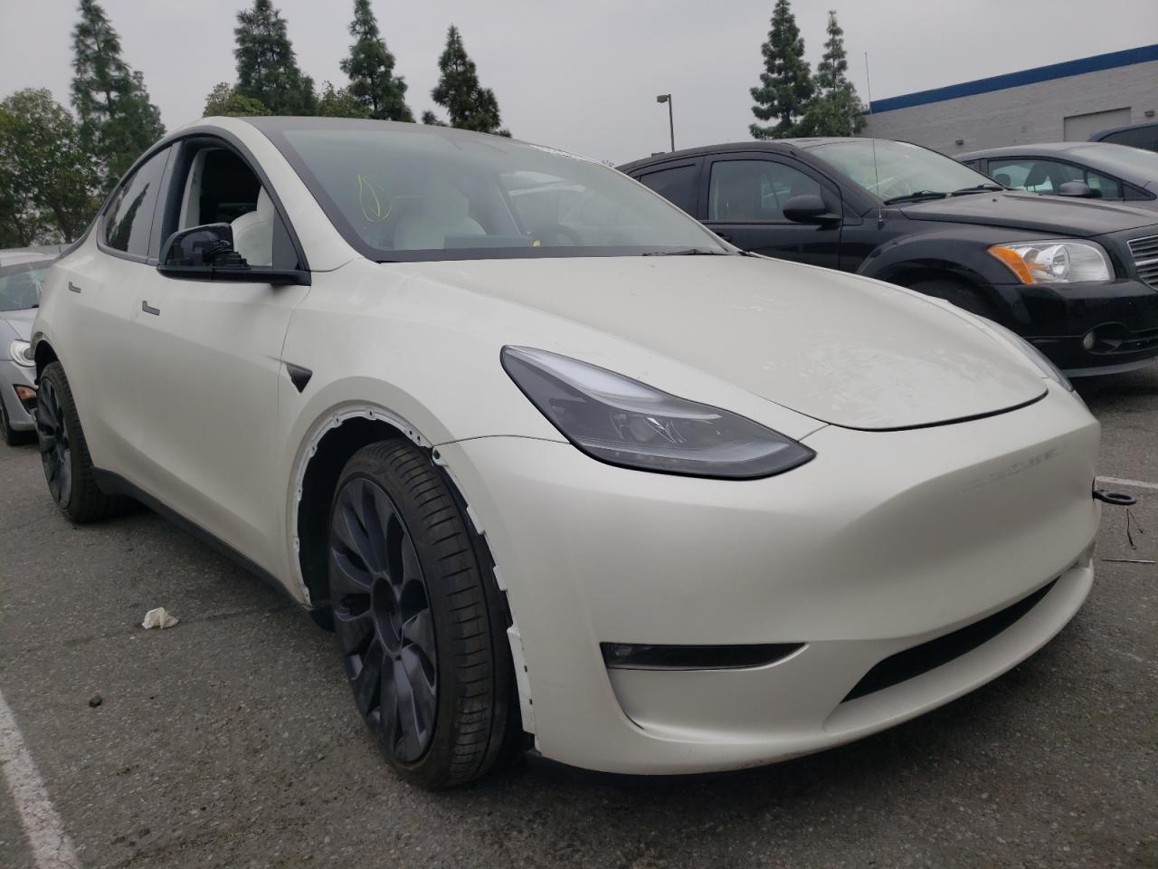 TESLA MODEL Y 2021 with VIN 5YJYGDEF9MF267342 - Photo from auction