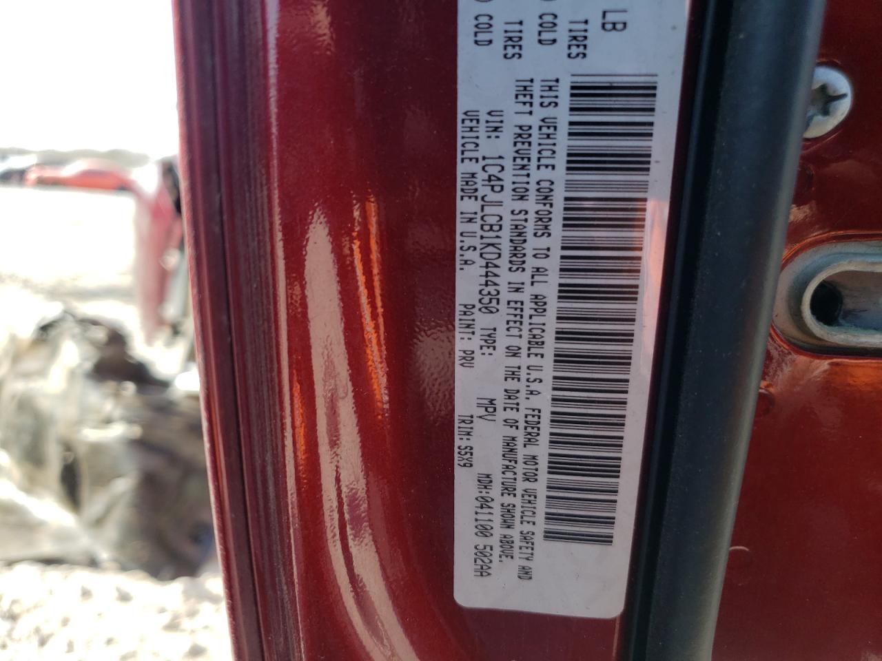 Photo 10 from auction – 2019 JEEP CHEROKEE L with VIN 1C4PJLCB1KD444350