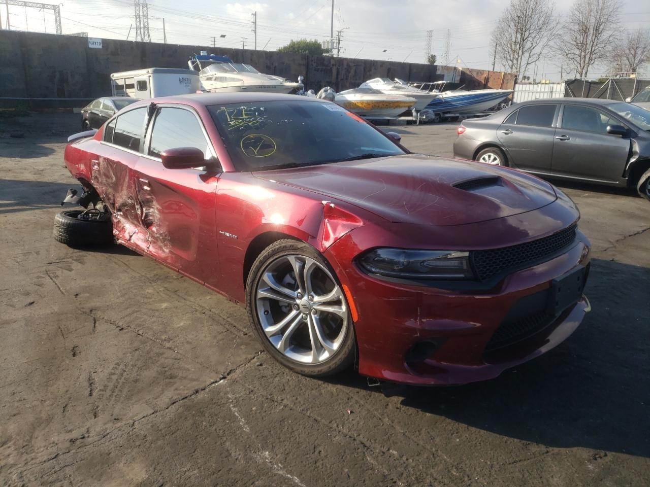 DODGE CHARGER R/ 2021 with VIN 2C3CDXCT4MH568919 - Photo from auction