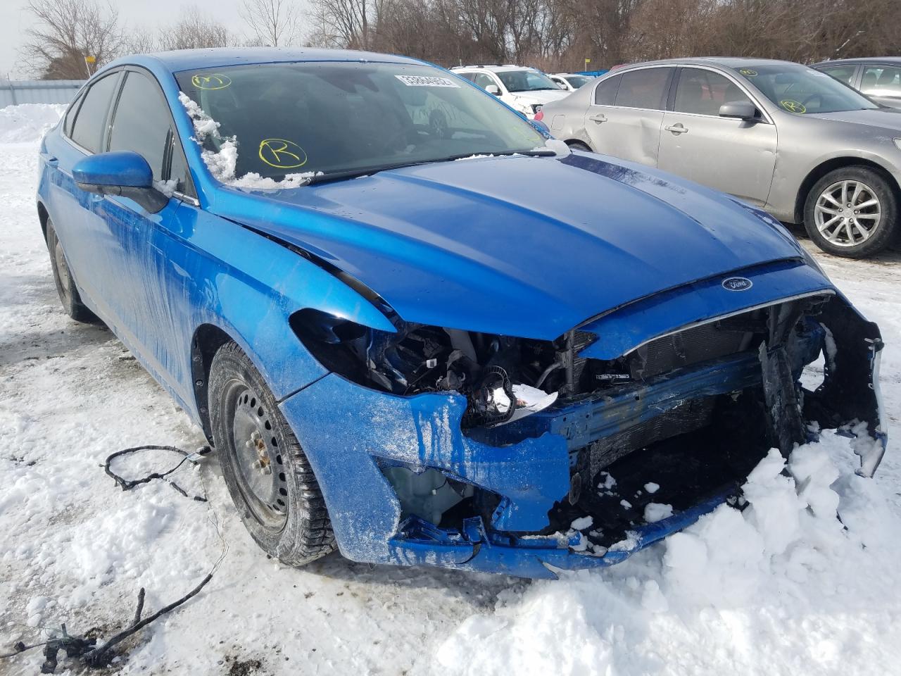 FORD FUSION SE 2019 with VIN 3FA6P0HD8KR145180 - Photo from auction