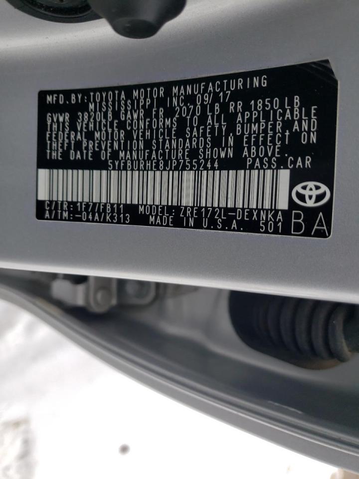 Photo 10 from auction – 2018 TOYOTA COROLLA L with VIN 5YFBURHE8JP755244