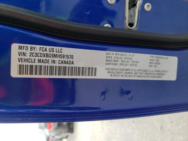 Photo 10 from auction – 2021 DODGE CHARGER SX with VIN 2C3CDXBG9MH591570