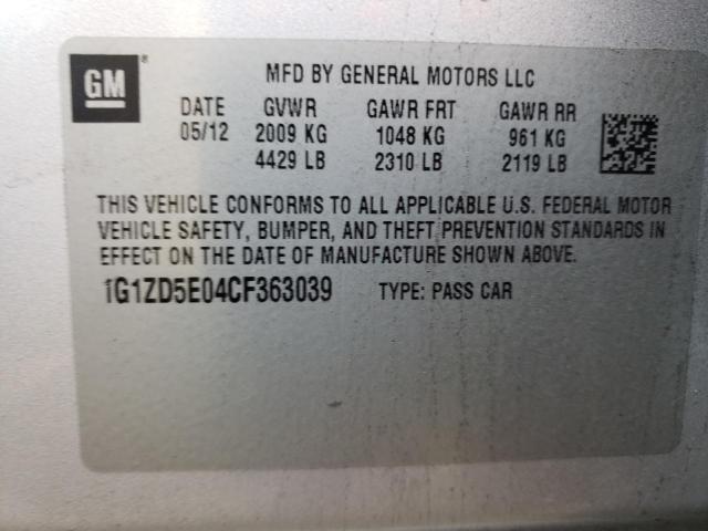 Photo 10 from auction – 2012 CHEVROLET MALIBU 2LT with VIN 1G1ZD5E04CF363039