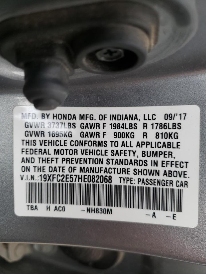 Photo 10 from auction – 2017 HONDA CIVIC LX with VIN 19XFC2E57HE082068