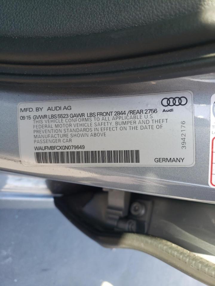 Photo 10 from auction – 2016 AUDI A6 PREMIUM with VIN WAUFMBFCXGN079649