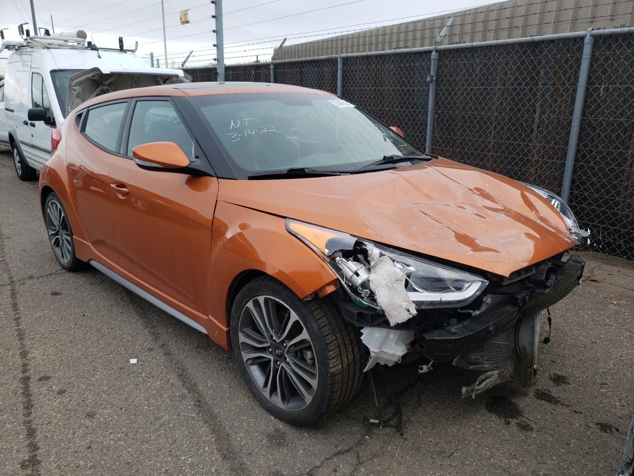 HYUNDAI VELOSTER T 2016 with VIN KMHTC6AE5GU290929 - Photo from auction