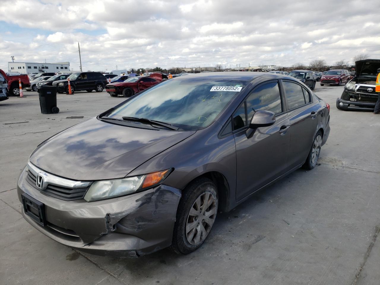 Photo 2 from auction – 2012 HONDA CIVIC LX with VIN 19XFB2F51CE332267