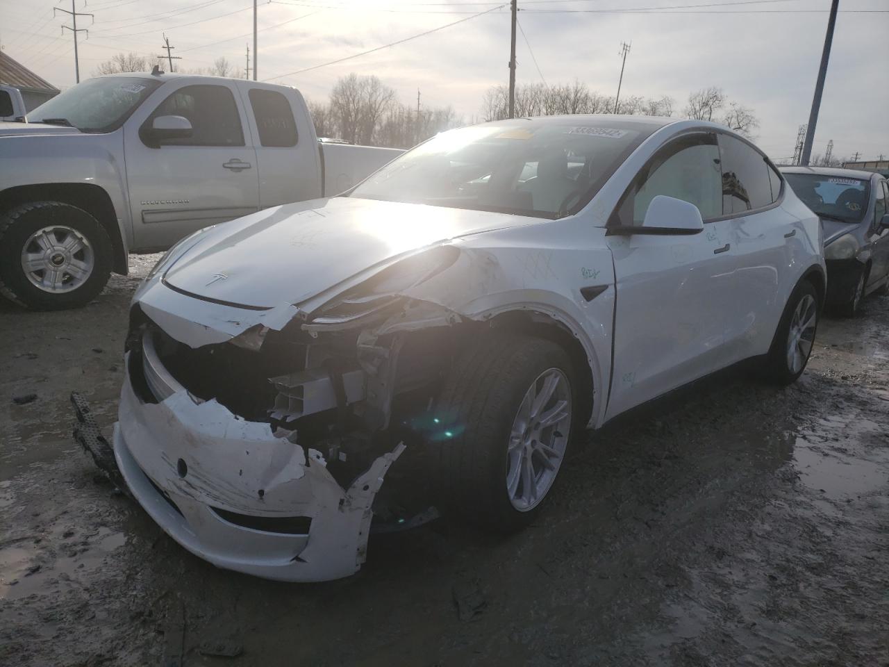 Photo 2 from auction – 2021 TESLA MODEL Y with VIN 5YJYGDEE6MF189626