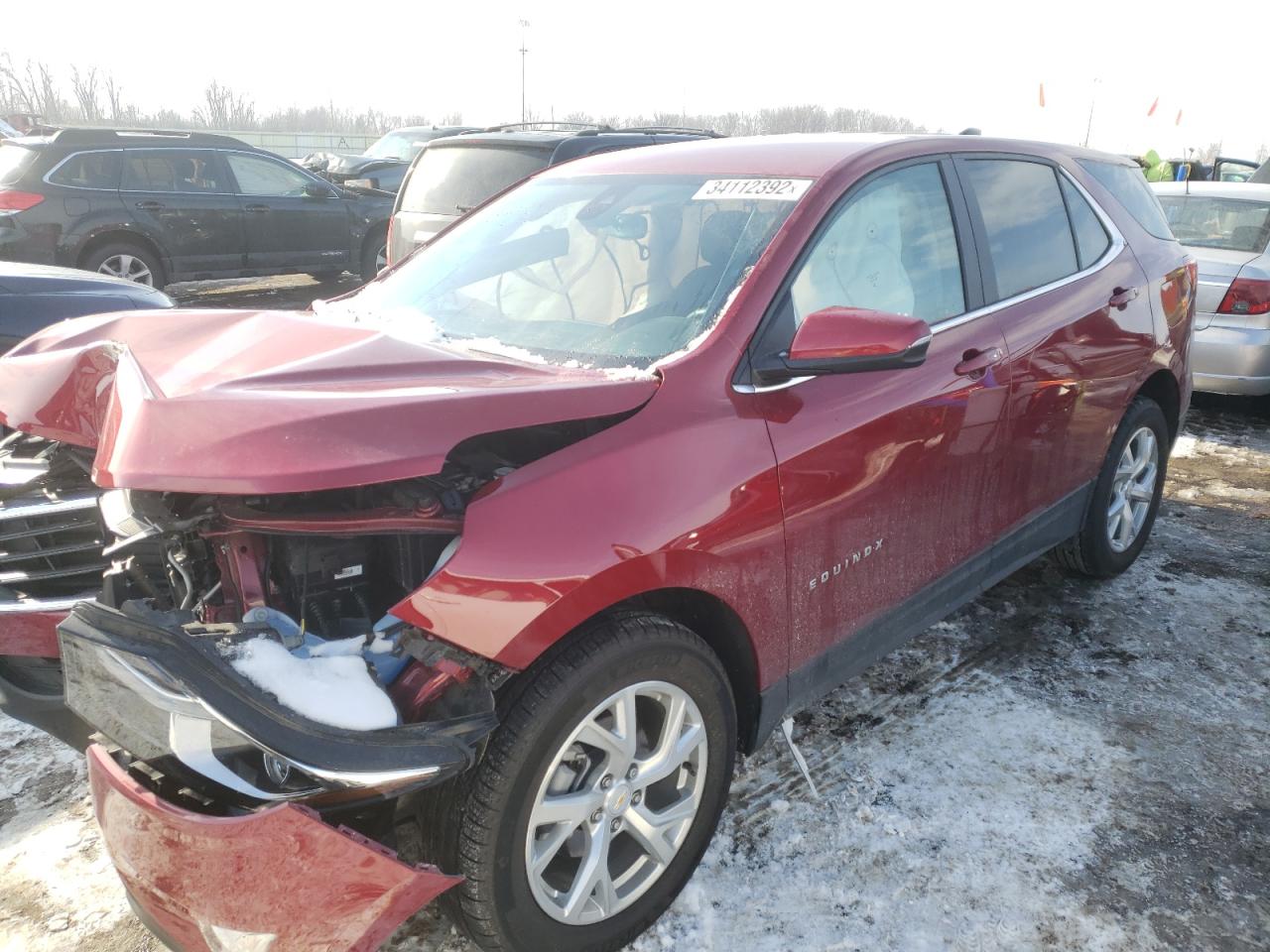Photo 2 from auction – 2021 CHEVROLET EQUINOX LT with VIN 2GNAXUEV3M6147459