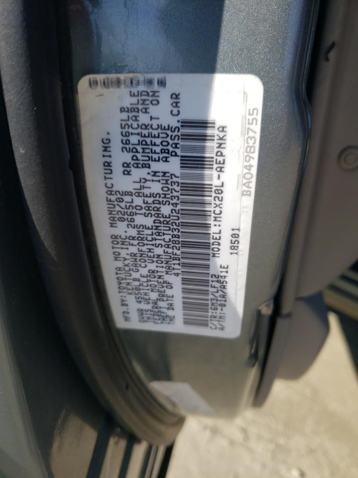 Photo 10 from auction – 2002 TOYOTA AVALON with VIN 4T1BF28B32U243737