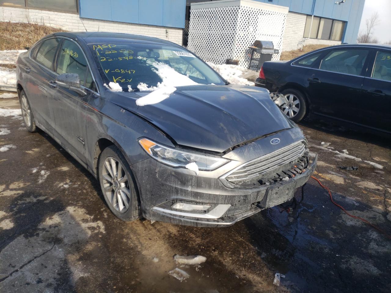 FORD FUSION SE 2017 with VIN 3FA6P0PU1HR239847 - Photo from auction