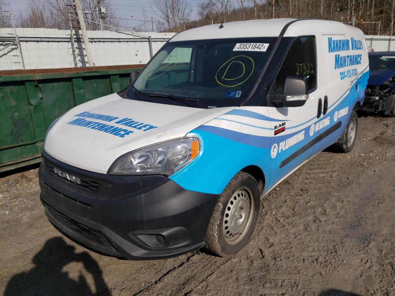 Photo 2 from auction – 2020 RAM PROMASTER with VIN ZFBHRFAB0L6P87502