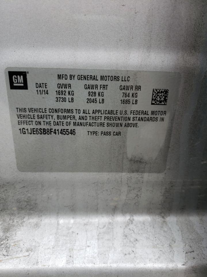 Photo 10 from auction – 2015 CHEVROLET SONIC LTZ with VIN 1G1JE6SB8F4145546
