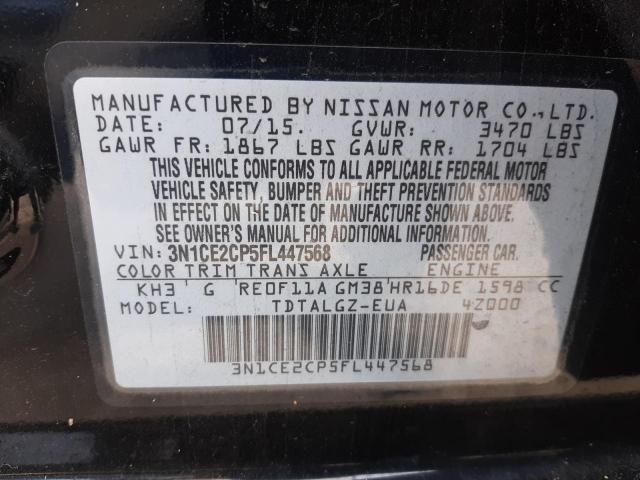 Photo 10 from auction – 2015 NISSAN VERSA NOTE with VIN 3N1CE2CP5FL447568