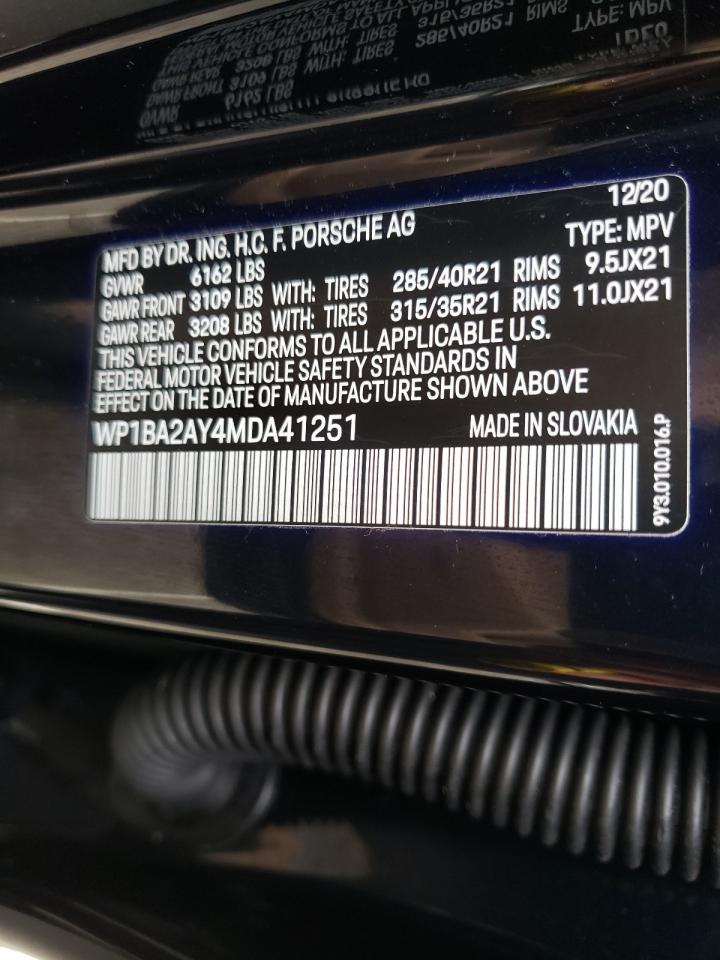 Фото 10 с аукциона – 2021 PORSCHE CAYENNE CO с VIN WP1BA2AY4MDA41251