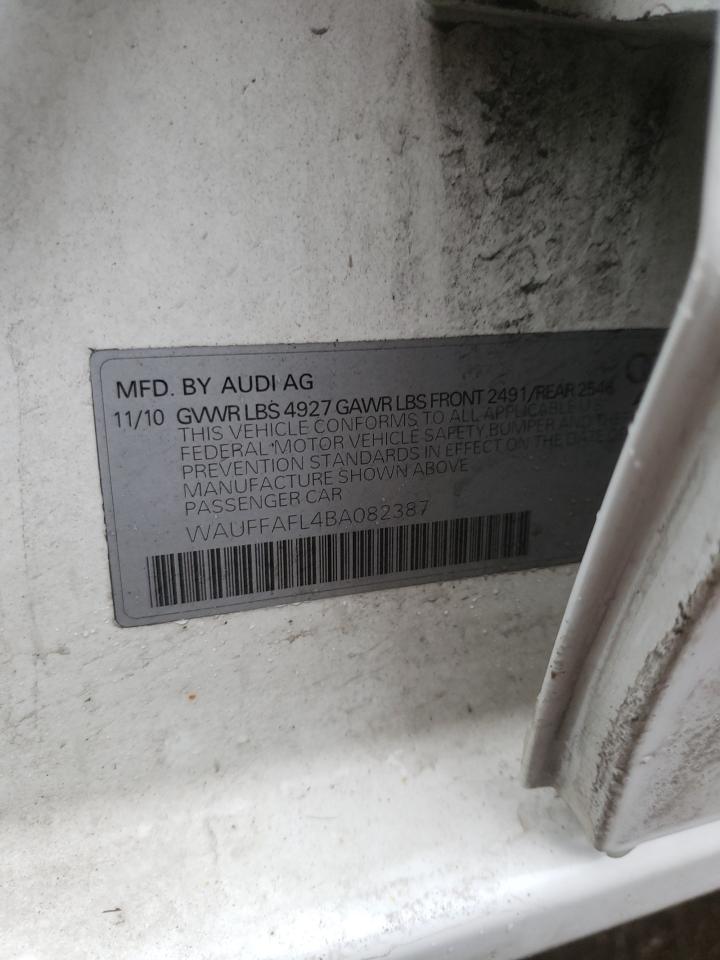 Photo 10 from auction – 2011 AUDI A4 PREMIUM with VIN WAUFFAFL4BA082387