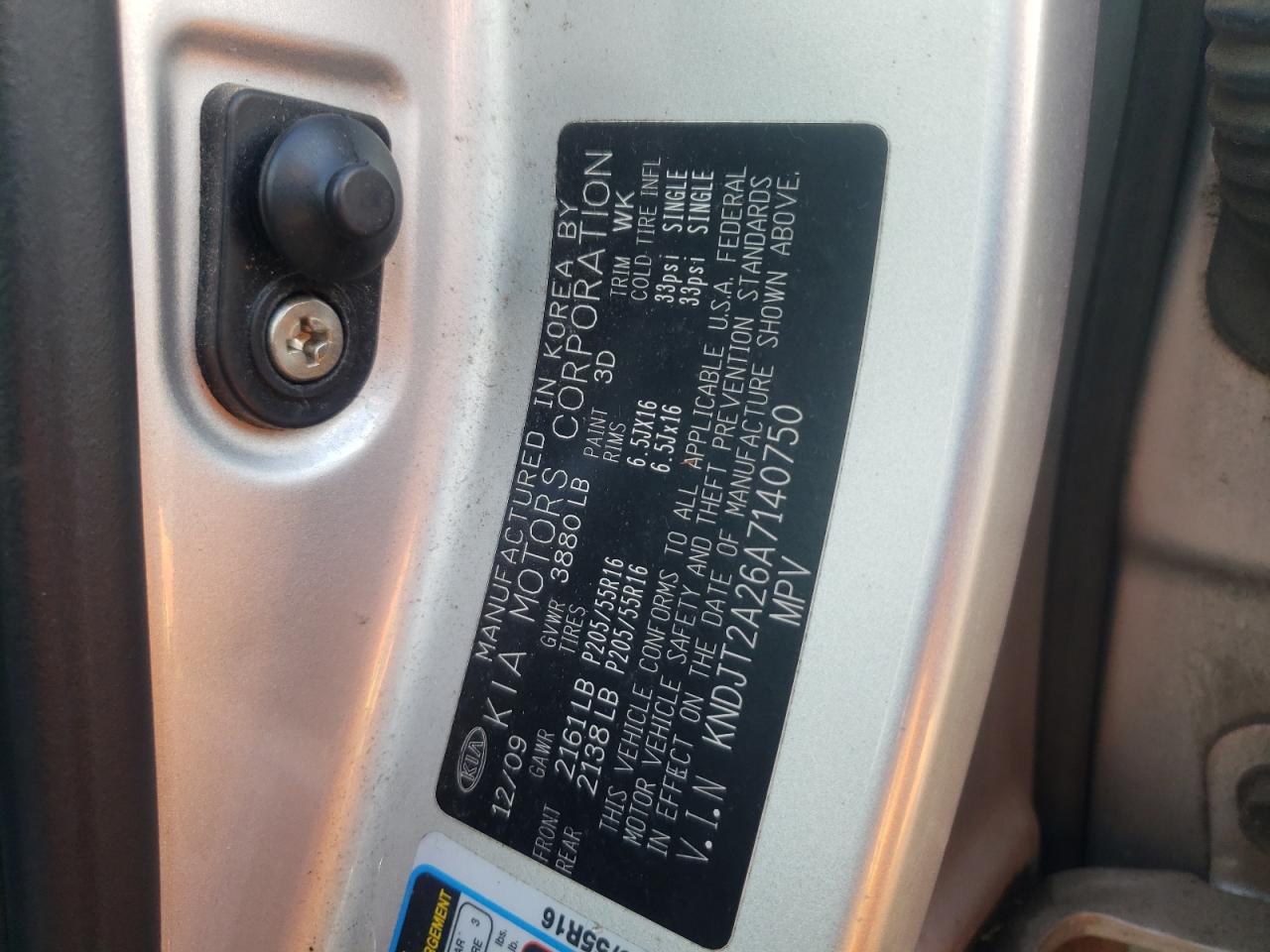 Photo 10 from auction – 2010 KIA SOUL + with VIN KNDJT2A26A7140750