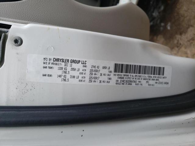 Photo 10 from auction – 2013 CHRYSLER TOWN & COU with VIN 2C4RC1BG3DR647843