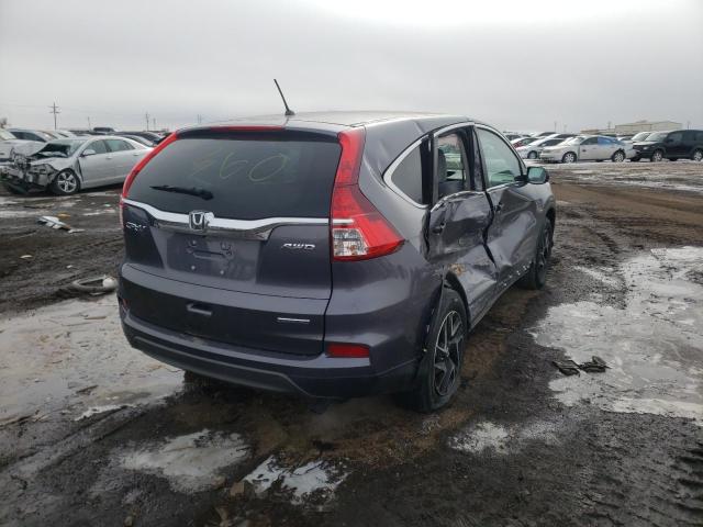 Photo 4 from auction – 2016 HONDA CR-V SE with VIN 5J6RM4H42GL084626