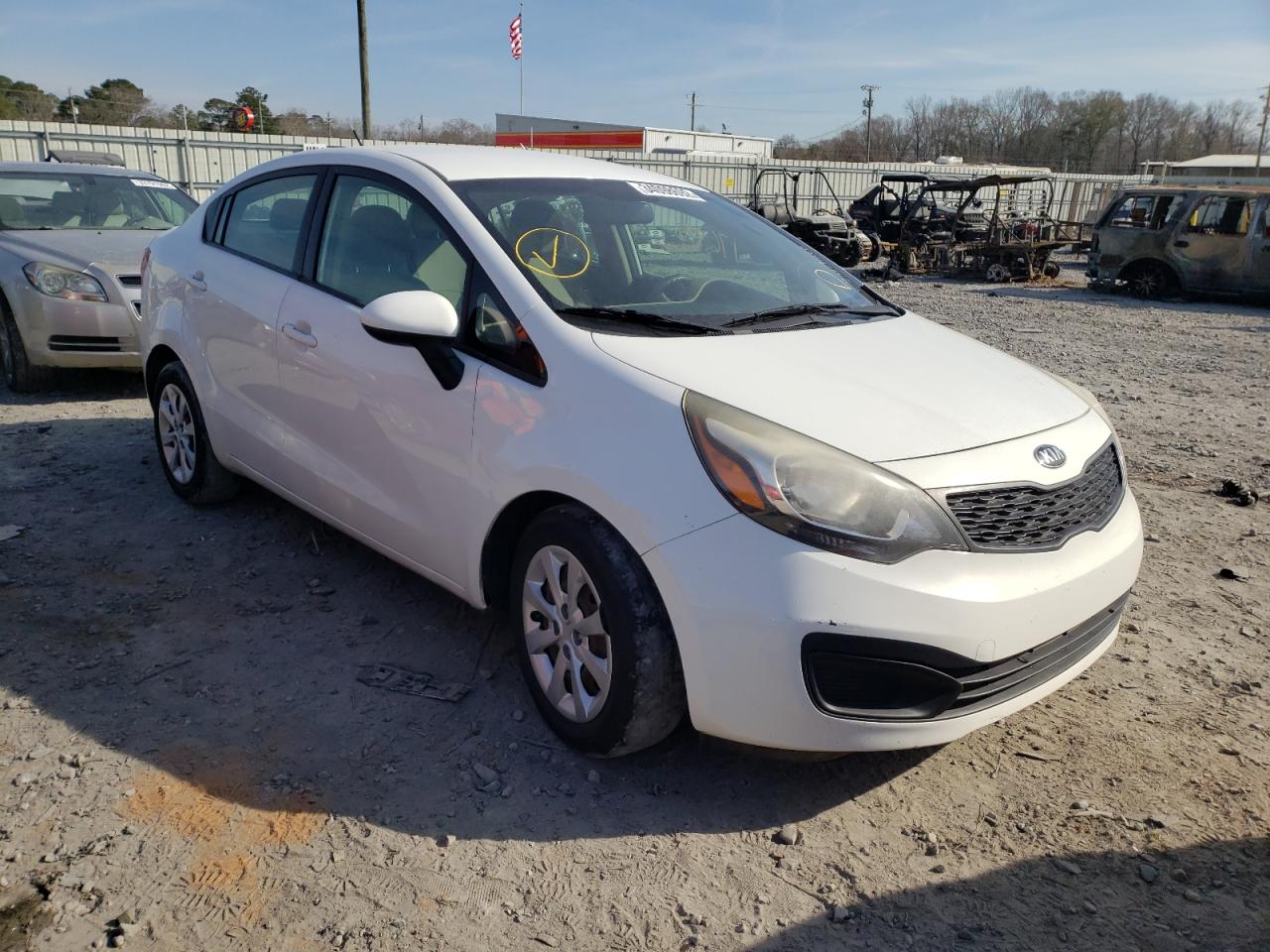 KIA RIO LX 2014 with VIN KNADM4A39E6403322 - Photo from auction