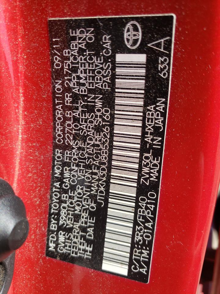 Zdjęcie 10 z aukcji – 2011 TOYOTA PRIUS z VIN JTDKN3DU8B5326160