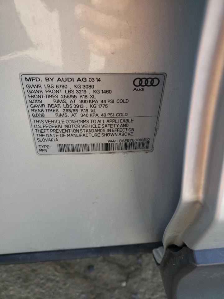 Photo 10 from auction – 2014 AUDI Q7 PREMIUM with VIN WA1LGAFE7ED018510