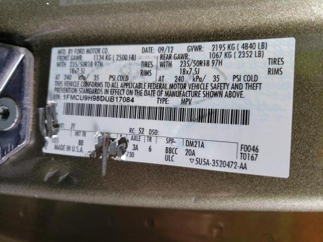 Photo 10 from auction – 2013 FORD ESCAPE SEL with VIN 1FMCU9H98DUB17084