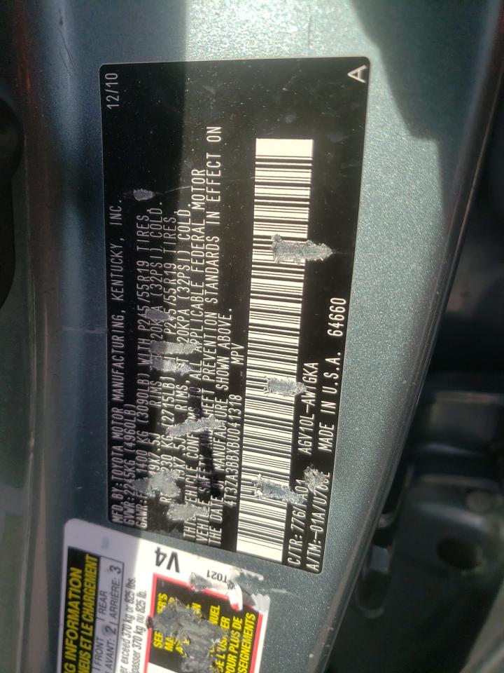 Photo 10 from auction – 2011 TOYOTA VENZA with VIN 4T3ZA3BBXBU041318