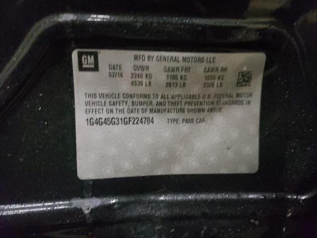 Photo 10 from auction – 2016 BUICK LACROSSE S with VIN 1G4G45G31GF224784