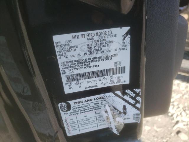 Photo 10 from auction – 2012 FORD F150 SUPER with VIN 1FTFW1CT1CFB12358