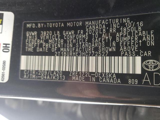 Photo 10 from auction – 2017 TOYOTA COROLLA L with VIN 2T1BURHE3HC772527