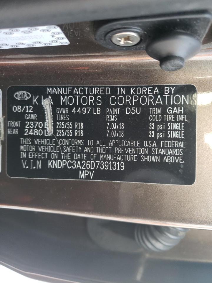 Photo 10 from auction – 2013 KIA SPORTAGE E with VIN KNDPC3A26D7391319