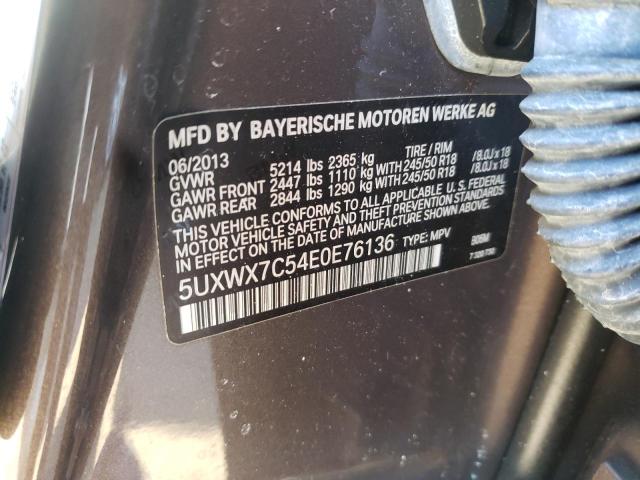 Photo 10 from auction – 2014 BMW X3 XDRIVE3 with VIN 5UXWX7C54E0E76136