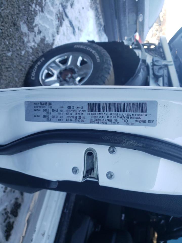 Photo 10 from auction – 2020 RAM 2500 TRADE with VIN 3C6UR5CJ2LG174880