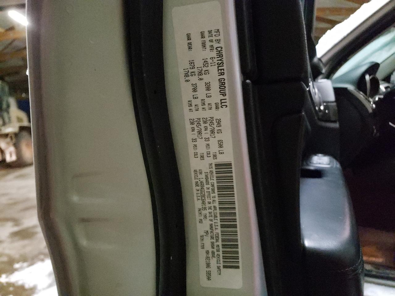 Photo 10 from auction – 2011 JEEP GRAND CHER with VIN 1J4RR4GG2BC640195