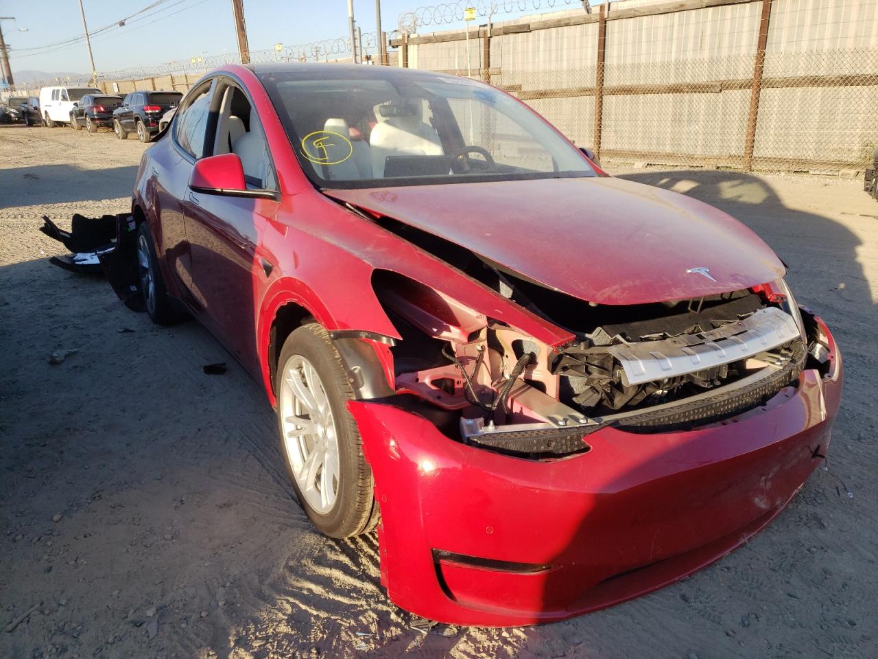 TESLA MODEL Y 2021 with VIN 5YJYGDEE5MF264137 - Photo from auction