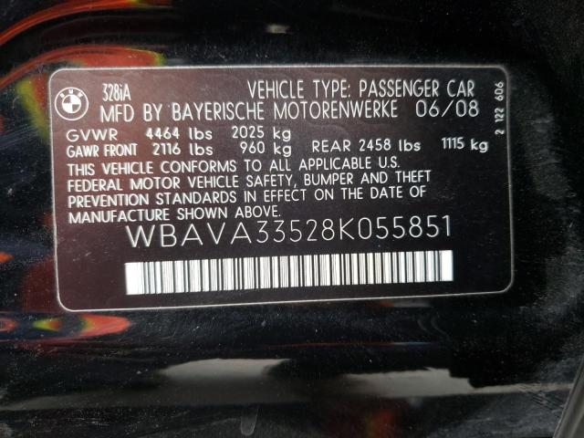 Photo 10 from auction – 2008 BMW 328 I with VIN WBAVA33528K055851