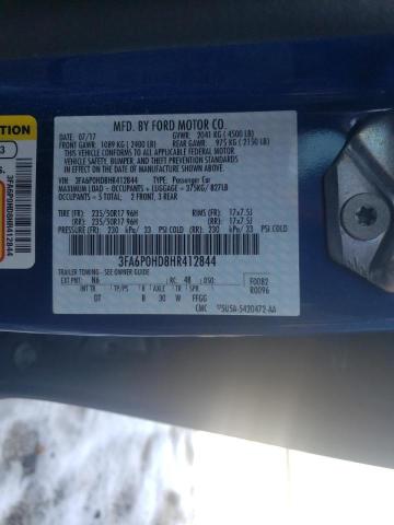 Photo 10 from auction – 2017 FORD FUSION SE with VIN 3FA6P0HD8HR412844
