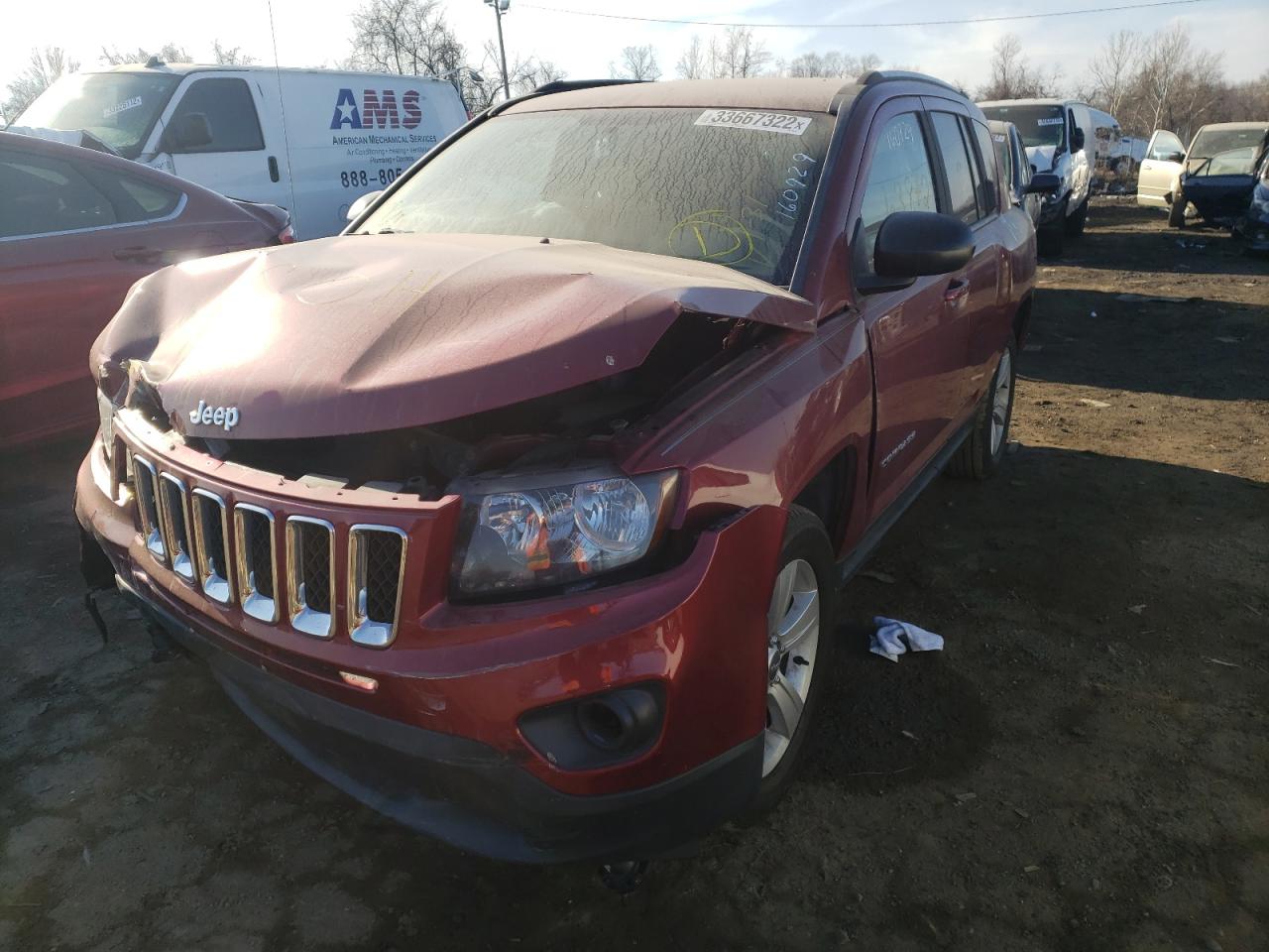Photo 2 from auction – 2016 JEEP COMPASS SP with VIN 1C4NJDBB6GD518416