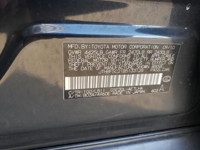 Photo 10 from auction – 2011 LEXUS IS 250 with VIN JTHBF5C21B5133128