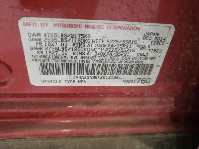 Photo 10 from auction – 2015 MITSUBISHI OUTLANDER with VIN JA4AZ3A38FZ012139
