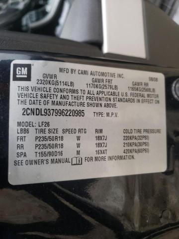 Photo 10 from auction – 2009 CHEVROLET EQUINOX SP with VIN 2CNDL937996220985