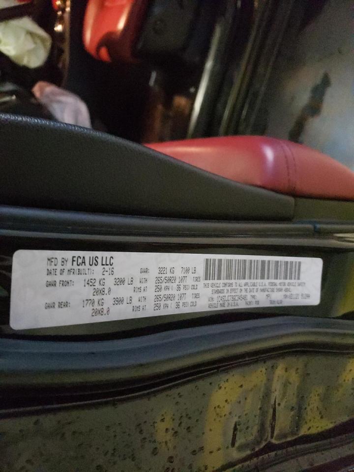 Photo 10 from auction – 2016 DODGE DURANGO R/ with VIN 1C4SDJCT9GC345481