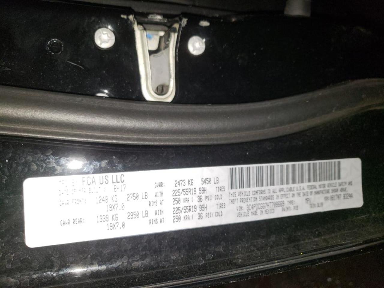 Photo 10 from auction – 2017 DODGE JOURNEY CR with VIN 3C4PDCGG7HT708669
