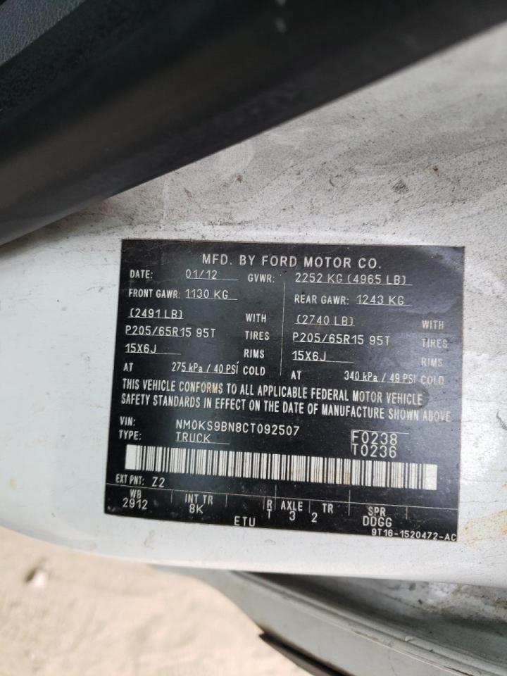 Photo 10 from auction – 2012 FORD TRANSIT CO with VIN NM0KS9BN8CT092507